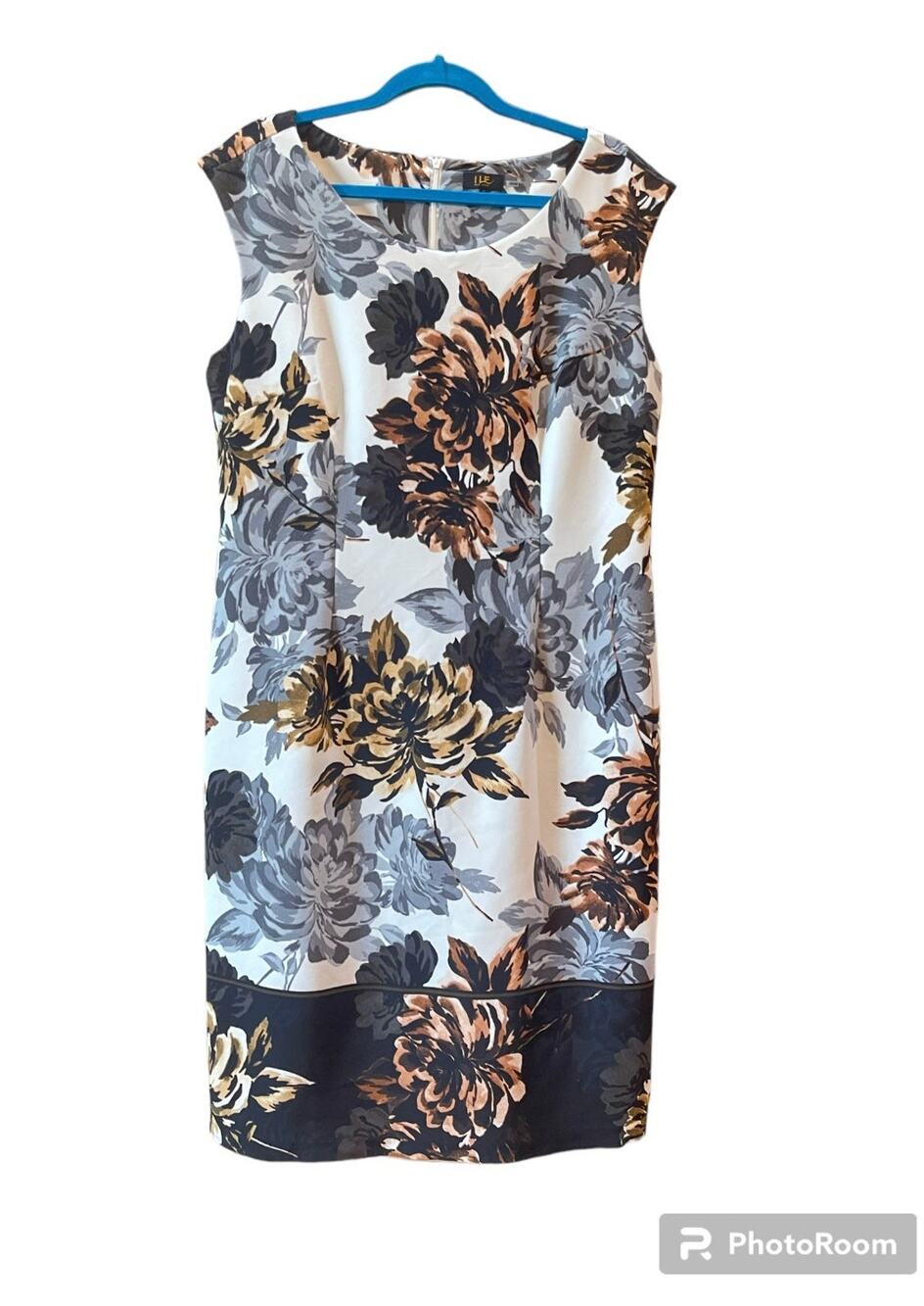 ILE New York Floral Mid Length Sleeveless Dress, Size 14 Floral